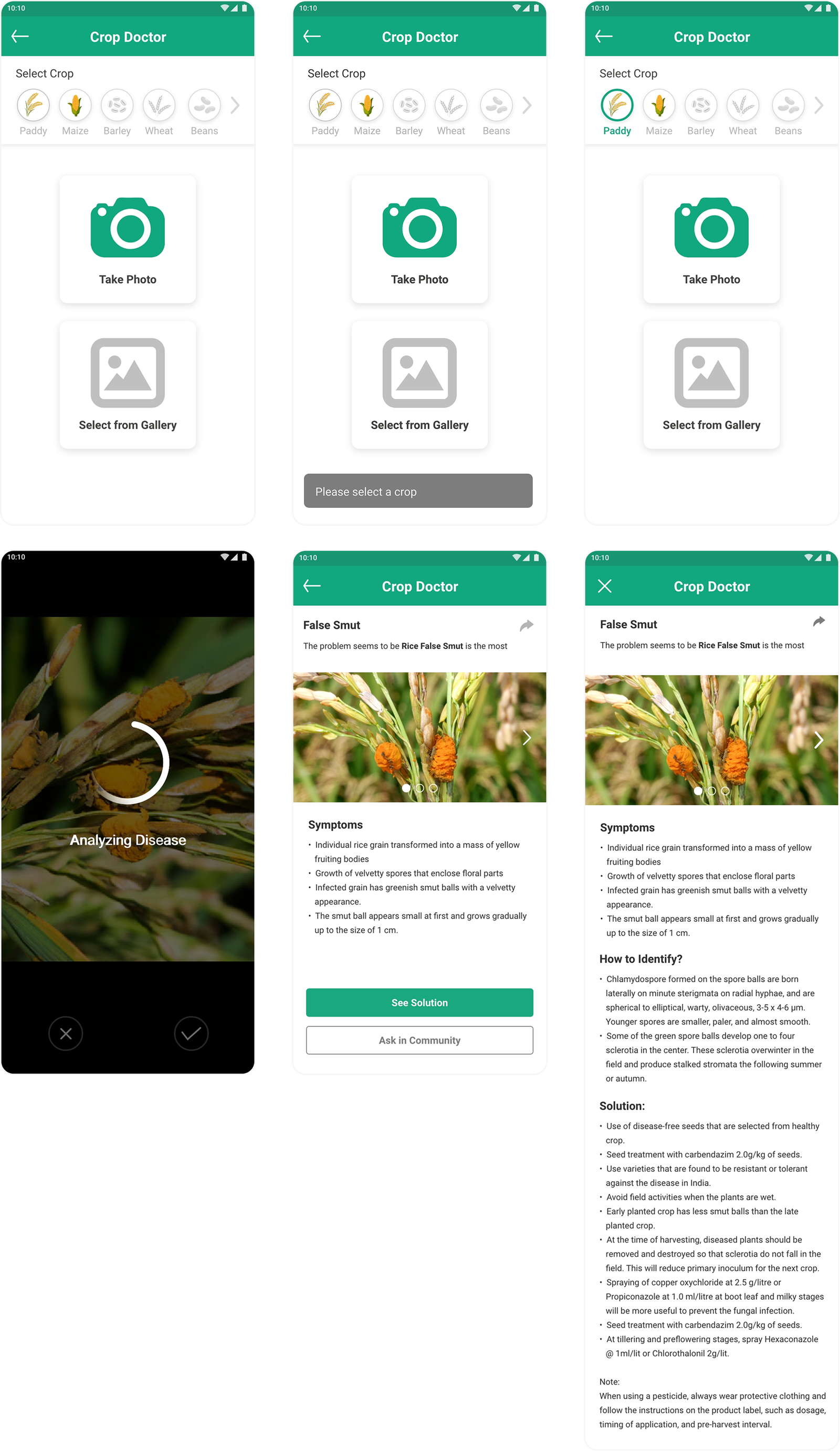 Digital Saathi Crop Doctor Version 1 screens