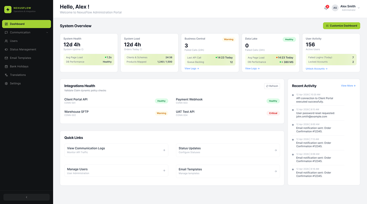 NexusFlow dashboard iteration 2